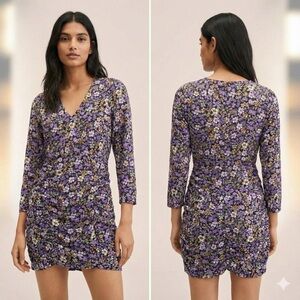 Vero Moda Purple Floral Mini Dress